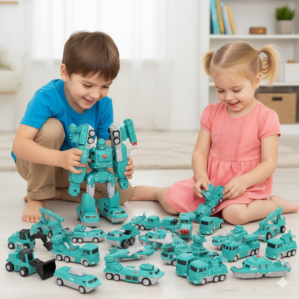 Magnetic Transform Engineering Car Toy