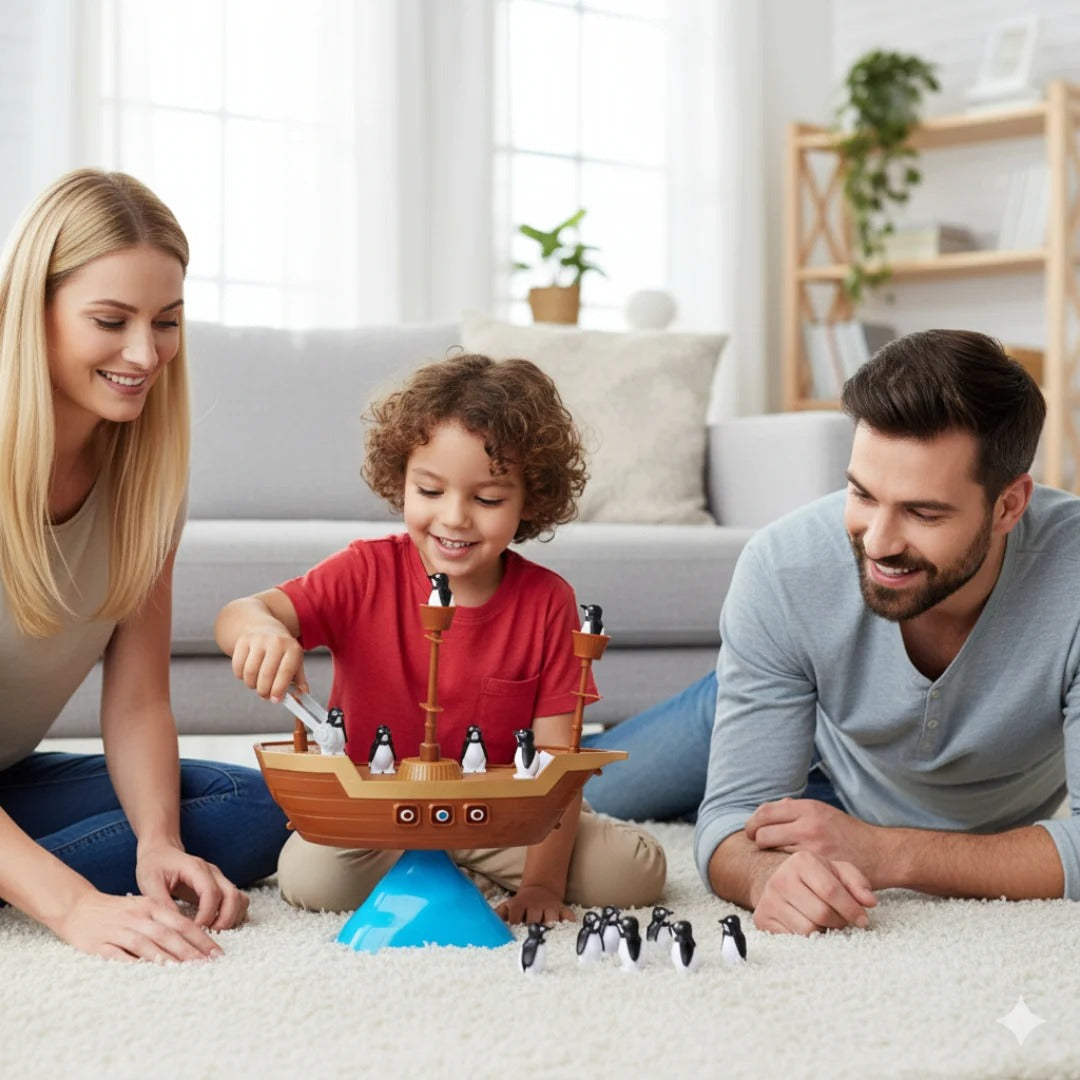Pirate Penguins Ship-Balance Game – Family Fun